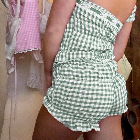 NUFIWI Women Leopard Bloomer Shorts Elastic Waist Ruffle Frill Pajamas Lounge Shorts Sexy Cheetah Print Micro Shorts Bottoms in Saudi Arabia