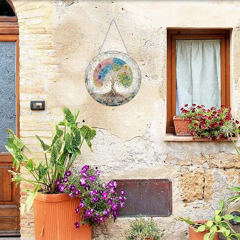 RIMILIE الماس الفن اللوحة قلادة مجموعات 5D الماس الفن اللوحة الفن شنقا عدة عيد الميلاد ثلج DIY الماس الكريستال نافذة قلادة عدة للبالغين هدية جدار ديكور المنزل in Kuwait