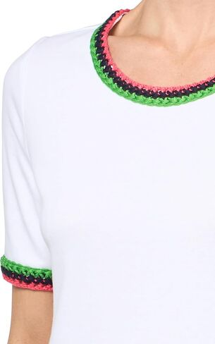 Nautica Women's Cotton Short Sleeve Solid Knit Top in Kuwait