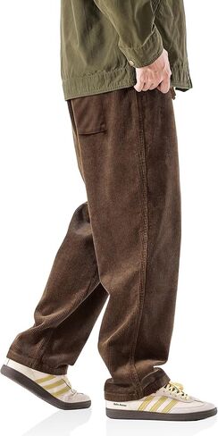 سراويل قصيرة للرجال فضفاضة واسعة الساق فضفاضة تناسب الرباط مرونة الخصر Sweatpants السراويل خمر in Kuwait