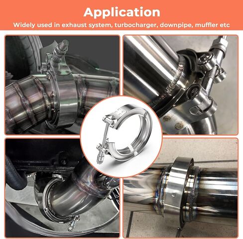 3 Inch V Band Clamp 304 Stainless Steel, for Turbo Exhaust Downpipe, Racing Ford Pickup Truck Exchange Exhaust Systems in Saudi Arabia