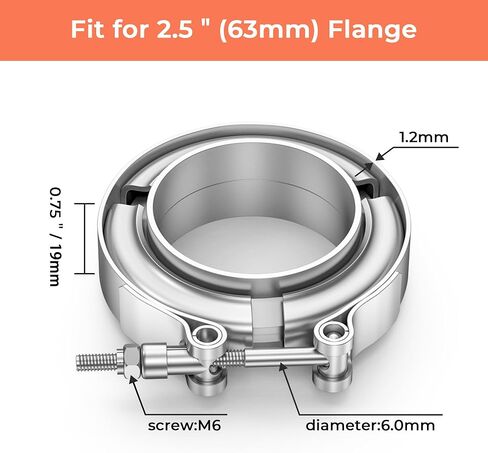 3 Inch V Band Clamp 304 Stainless Steel, for Turbo Exhaust Downpipe, Racing Ford Pickup Truck Exchange Exhaust Systems in Saudi Arabia