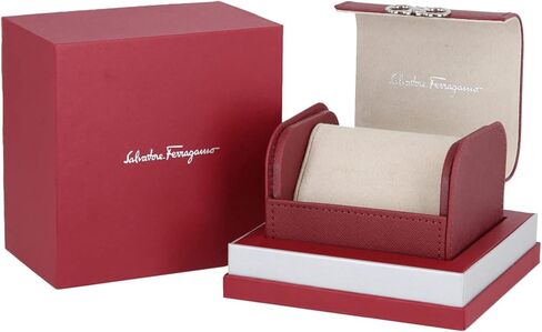 Ferragamo Elliptical Collection Luxury Womens Watch Timepiece with a Silver Bracelet Featuring a Silver Case and Black Dial, Stainless Steel in Saudi Arabia