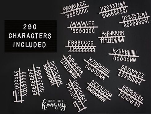 Hey Hey Hooray 290 Characters for Felt Letter Boards, 3/4" Single Tab Style in Saudi Arabia