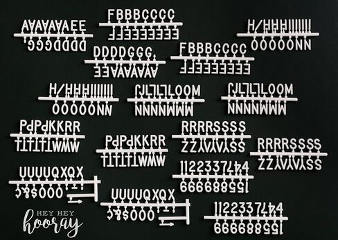 Hey Hey Hooray 290 Characters for Felt Letter Boards, 3/4" Single Tab Style in Saudi Arabia