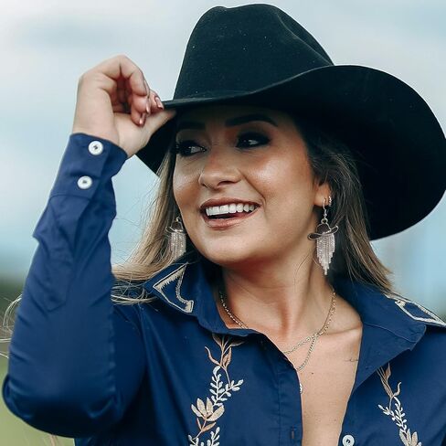 RechicGu Western Cowgirl Enamel Hat Sparkly Rhinestone Tassel Dangle Earrings Prom Country Concerts Rodeo Cowboy Outfits Jewelry Gift for Women in Saudi Arabia