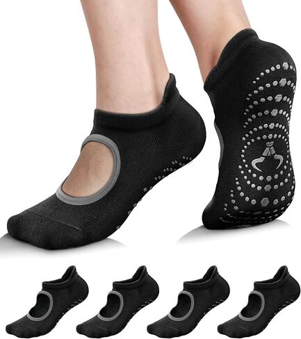 جوارب يوجا نسائية من BULLIANT، جوارب بيلاتيس مضادة للانزلاق للنساء رياضية حافية القدم وتمارس تمارين الباليه والممرضات in Kuwait