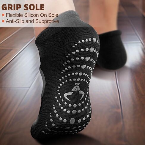 جوارب يوجا نسائية من BULLIANT، جوارب بيلاتيس مضادة للانزلاق للنساء رياضية حافية القدم وتمارس تمارين الباليه والممرضات in Kuwait