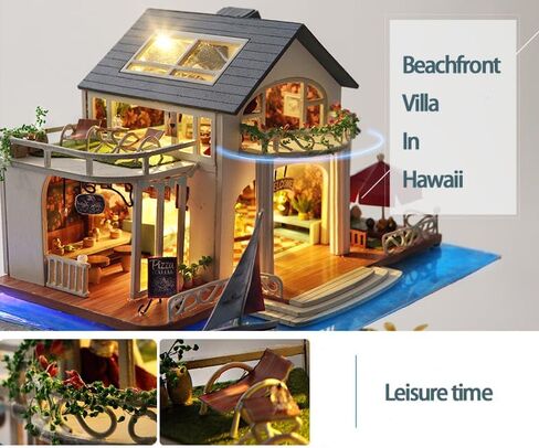 Miniature House Kit, Doll House Kit, Miniature Kit, DIY Mini House for Adult, Holidays in Hawaii in Kuwait