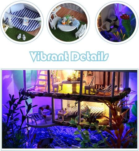 Miniature House Kit, Doll House Kit, Miniature Kit, DIY Mini House for Adult, Holidays in Hawaii in Kuwait