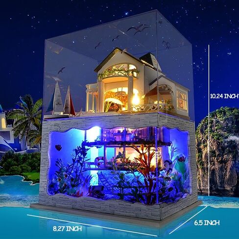 Miniature House Kit, Doll House Kit, Miniature Kit, DIY Mini House for Adult, Holidays in Hawaii in Kuwait