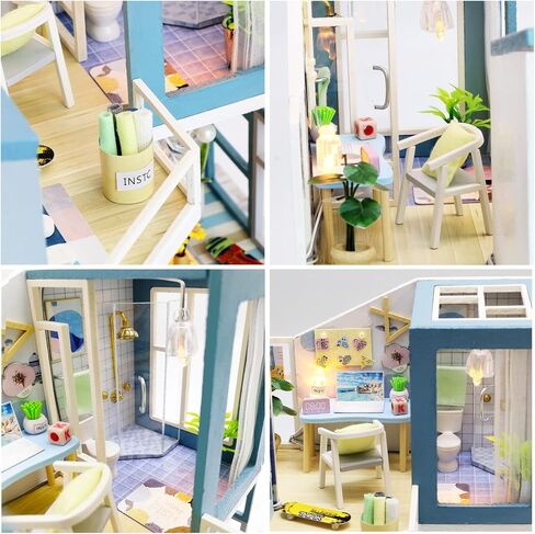 Miniature House Kit, Doll House Kit, Miniature Kit, DIY Mini House for Adult, Holidays in Hawaii in Kuwait