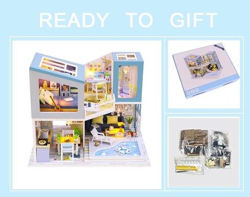 Miniature House Kit, Doll House Kit, Miniature Kit, DIY Mini House for Adult, Holidays in Hawaii in Kuwait