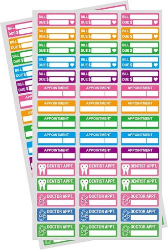 Work Planner Sticker Bill Due Stickers Dentist Appointment Doctor Appointment Planner Stickers 90 Stickers in Saudi Arabia