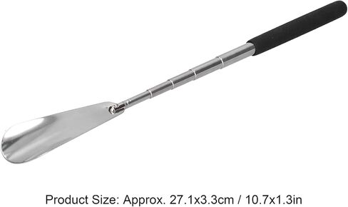 لبيسة حذاء معدنية، لبيسة حذاء تلسكوبية محمولة مقاس 10 بوصة، سهلة الحمل للاستخدام أثناء السفر، لبيسة حذاء بمقبض للحوامل المسنات in Kuwait