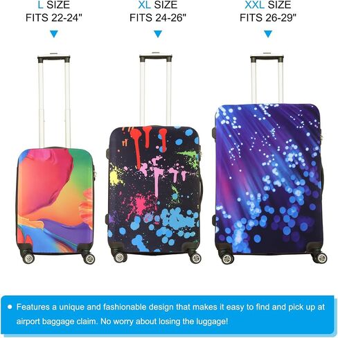 PATIKIL Luggage Covers, Fits 26-29 Inch Washable Suitcase Cover Protectors Anti-Scratch Travel Luggage Covers Suitcase Protector in Saudi Arabia
