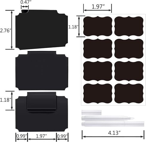 12 قطعة من ملصقات السلة مع 24 ملصقًا من مادة PVC و2 علامات طباشير بيضاء، ملصقات بلاستيكية قابلة للمسح وقابلة للإزالة ومشبك على ملصقات السبورة للألعاب وصناديق تخزين قماش مخزن المطبخ in Kuwait
