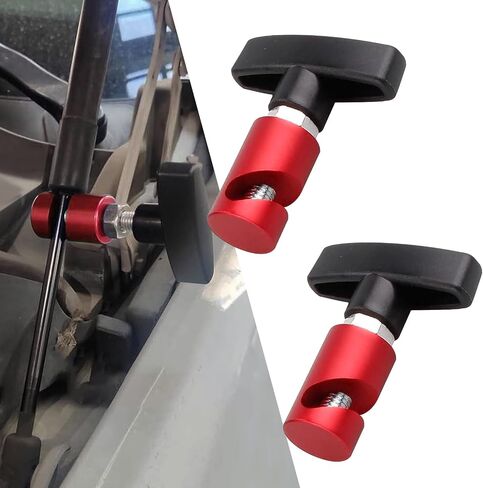 Pack-2 Car Hood Support Rod Fixing Tool, 2.51" x 2.75" Lift Rod Anti-Pinch Safety Device, Trunk Air Pressure Rod Anti-Slip Anti-Shaking Retainer, Universal Accessories for Cars (Red) in Saudi Arabia