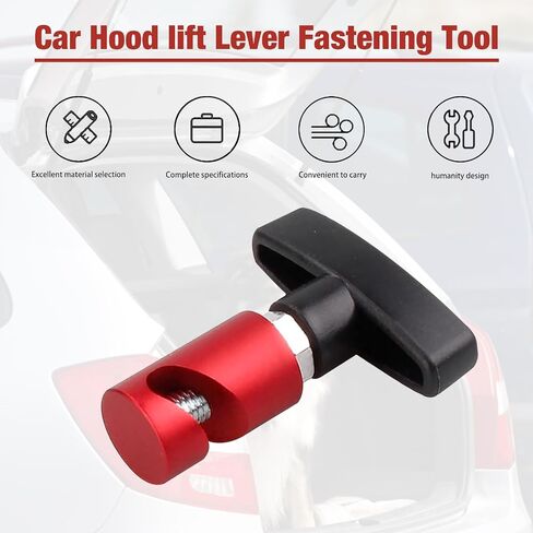 Pack-2 Car Hood Support Rod Fixing Tool, 2.51" x 2.75" Lift Rod Anti-Pinch Safety Device, Trunk Air Pressure Rod Anti-Slip Anti-Shaking Retainer, Universal Accessories for Cars (Red) in Saudi Arabia