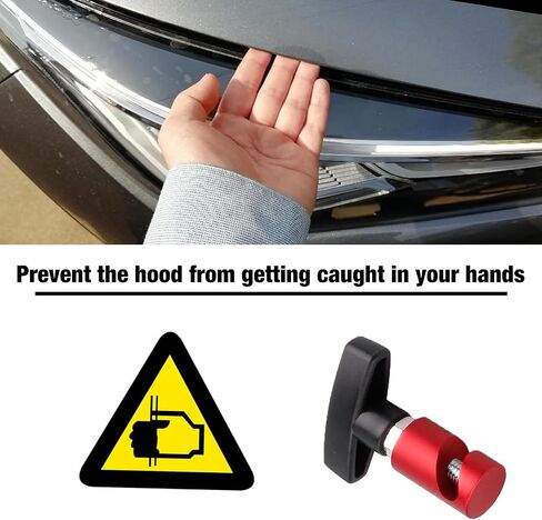 Pack-2 Car Hood Support Rod Fixing Tool, 2.51" x 2.75" Lift Rod Anti-Pinch Safety Device, Trunk Air Pressure Rod Anti-Slip Anti-Shaking Retainer, Universal Accessories for Cars (Red) in Saudi Arabia