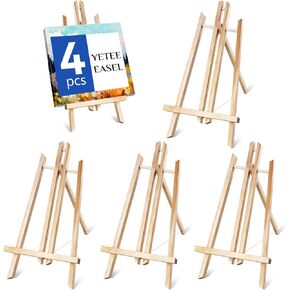 4Pieces Kids Easels, 16 Inch Tabletop Easel, Portable Tabletop Painting Tripod, Tabletop Painting Easels for Boys and Girls
