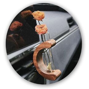 Car Flower Vase Clip for Air Vent Charm Auto Interior Wooden Ornament Decorations Car Vent accessories