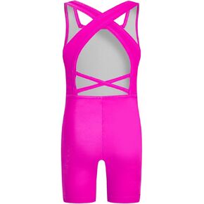 Phineein Girls Gymnastics Leotards Crisscross Back - Kids Sleeveless Ballet Dance Fancy Crossover Biketard