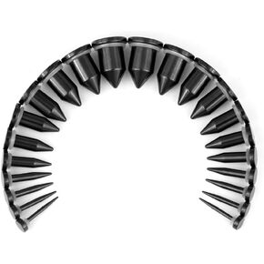 TBOSEN 22PCS Surgical Stainless Steel Stretching Kit Short Taper Expander O-Ring Round | Flat top Body Piercing Jewelry Set 14G-00G