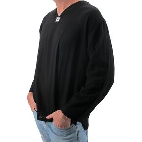 Love Quality Men's Black Shirt 100% Cotton Hippie Yoga Shirt