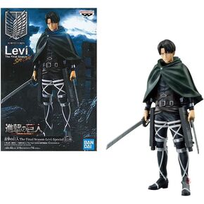 Banpresto Attack On Titan Levi Figure Statue Survey Corps Levi The Final Season Special Ver. About 6.2 Inch