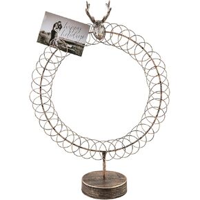 Mud Pie Deer Card Holder Table SITTERS, Silver