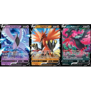 Galarian Articuno V 058/198 - Zapdos V 080/198 - Moltres V 097/198 - Chilling Reign - Legendary Birds Set - Ultra Rare 3 Card Lot