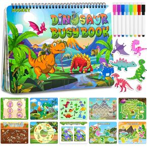 Montessori Busy Book for Toddles 3+ Preschool Toddler Learning Activities Books for Kids Ages 3-5 Autism Sensory Educational Toys Christmas Birthdays Gifts for Girls Boys 3-4-6-8 Years Old
