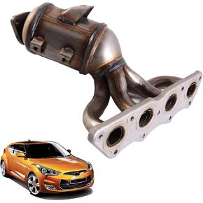 Exhaust Manifold Catalytic Converter for Hyundai Accent 2011-2019 Veloster 2012-2017 Kia Soul 2012 2013 2014 2015 2016 2017 2018 2019 Kia Rio 2012-2019 Ex/Lx/Sx 2012-2017