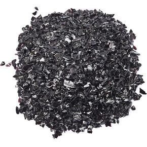 TWINKLING أحجار زجاجية لامعة عالية اللمعان، زجاج مكسور، رقائق جواهر النار، أحجار زجاجية مسحوقة لمكان حفرة النار، فن الراتنج الحرفي، ديكور حديقة حوض السمك، 9-12 مم (370 جم/13 أونصة.) (فيروزي) in Kuwait