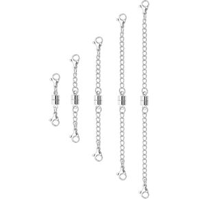 OHINGLT Necklace Extender Magnetic Clasps Chain Extenders for Necklaces,Gold and Silver Magnetic Necklace Clasps and Closures with Bracelet Extender Necklace Extension
