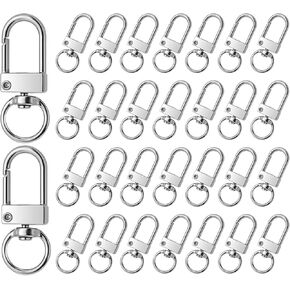 30 Pcs Metal Lobster Claw Clasp, Swivel Snap Key Chain Clip Hooks, Keychain Hooks for Keychain Making DIY Crafts Lanyard Making Pet Collar(Gold)