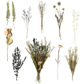 Dried Flower Bouquet for Rustic Home Decor,Farmhouse Decor Flowers for Vase,Dry Flowers for Room Decoration,Office,Wedding (Green)