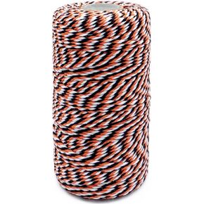 Halloween Twine Orange and Black Baker String 328 Feet 2mm Cotton Twine String for Gift Wrapping DIY Crafts Home Decoration String Art Gardening