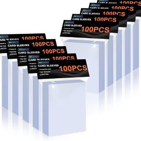 1000 Counts Card Sleeves, Premium Standard Baseball Trading Card Sleeve, Plastic Clear Card Protector Sleeves, Soft Perfect Fit Sports Card Sleeve for Penny Cards, Football Card, MTG, Yugioh
