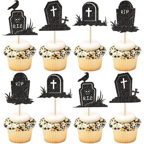 Ercadio 40Pcs Spider Edible Cupcake Toppers Realistic Spiders Cupcake Picks Horror Spider Drink Topper for Halloween Party Decorations Halloween Birthday Cake Cupcake Decorations in Saudi Arabia
