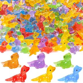 72PCS Luminous Mini Resin Lizards Cute Lizard Figures Glow in The Dark, Tiny Lizards Animal Miniature for DIY Micro Moss Landscape Crafts Dollhouses Potted Plants Hidden Games