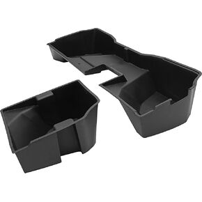 HECASA Under Seat Storage Box Compatible with 2014-2019 Chevrolet Silverado/GMC Sierra 1500 Double Cab/Sierra 2500HD 3500HD Double Cab/Silverado LD/Sierra Limited Underseat Container 2-in-1 Organizer