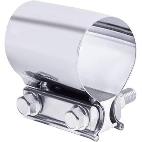 Exhaust Clamp,Car Accessories Exhaust Band Clamp,Muffler Clamp,Stainless Steel Exhaust Clamps,2.0" 2.25" 2.5" 2.75" 3.0" 4.0" Exhaust Pipe Clamp for Pipes,Mufflers,Catalytic Converters（2 inch)