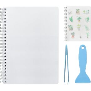 Reusable Sticker Book Collecting Album A5 Size 60 Sheets Sticker Collection Storage Book for Adults Release Paper Sticker Saver Organizer Book with Tools (Clear)