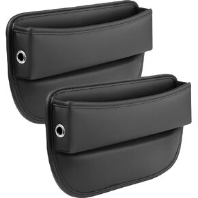 Car Seat Gap Filler 2 pack Car Gap Filler Seat Organizer Front Seat Leather Car Accessories for Women Men, Car Essentials for SUV Truck, Adjustable Seat Gap Filler Organizer for Phones, Keys, Cards