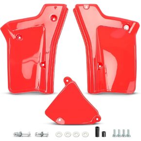 أغطية الألواح الجانبية الممتازة متوافقة مع Honda XR200R 1984-2002، XR250R 1984-1985، أحمر