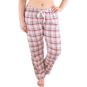 Comfy Lifestyle Women’s Plaid Pajama Pants, Flannel, Soft and Lightweight Drawstring Lounge Bottoms with Elastic Waistband
