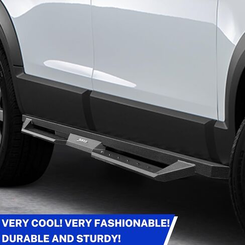 استبدال لوحات الجري لعام 2024 لسيارة Toyota Tacoma Double Cab Crew Cab، لوحات تشغيل الشاحنات الثقيلة القوية، خطوات جانبية سوداء مزخرفة، قضبان Nerf ذات خطوة متدلية in Kuwait