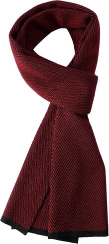 Men Winter Cashmere Scarf Wool Soft Warm Knitted Casual Scarves for Men in Kuwait